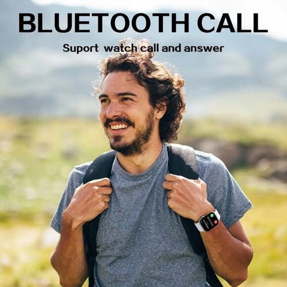 2024 Smartwatch Bluetooth Fitness Sport Sleep iOS Android Apple Call Text - NEW - Picture 1 of 8